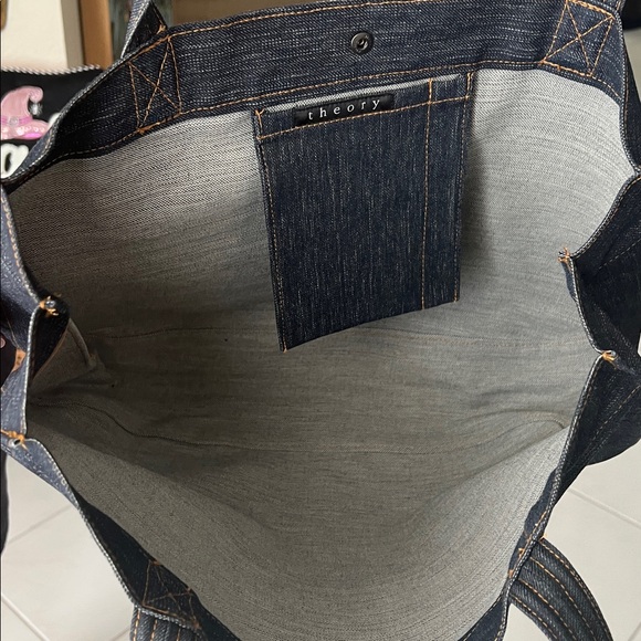 Theory Denim Tote Bag - Picture 3 of 6